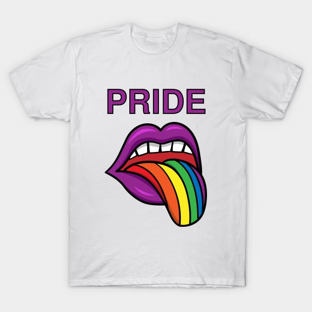 Pride LGBT Rainbow Lips Design T-Shirt by ZnShirt